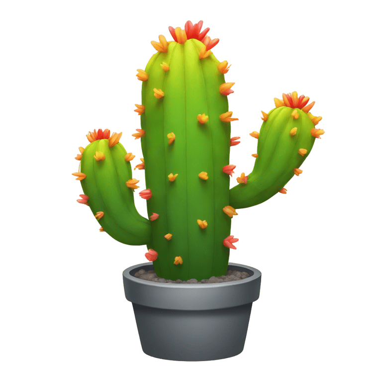 genmoji: A rainbow cactus