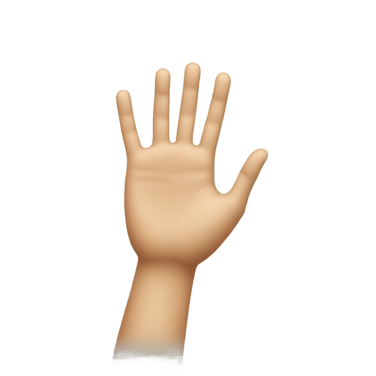 genmoji : One hand ready to keep a Iphone