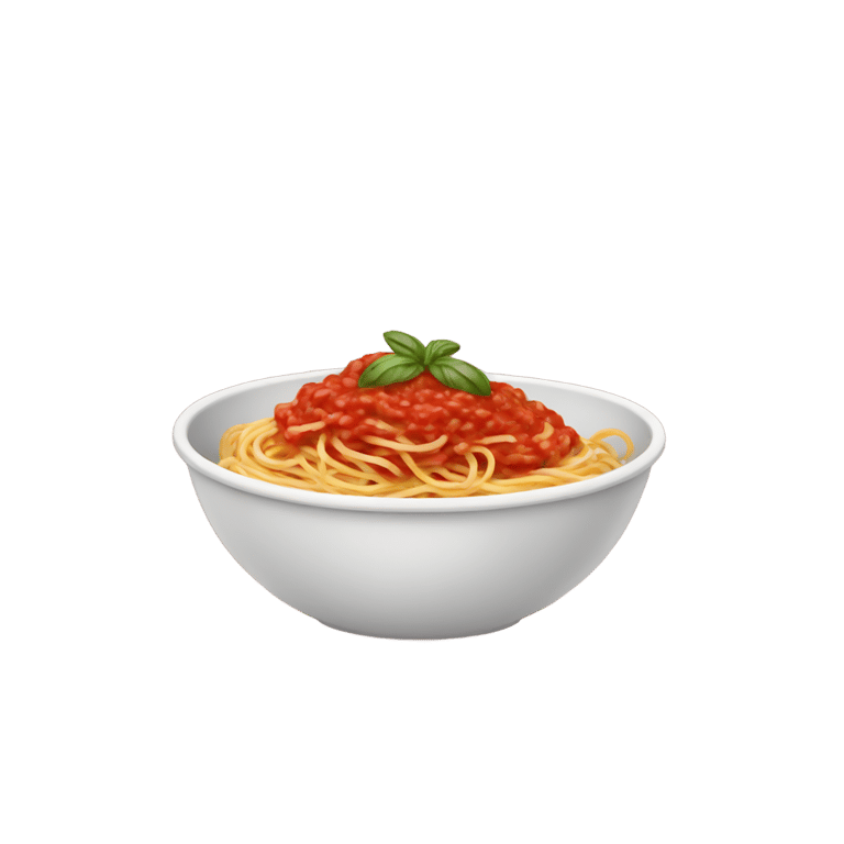 genmoji: Bowl or spaghetti marinara