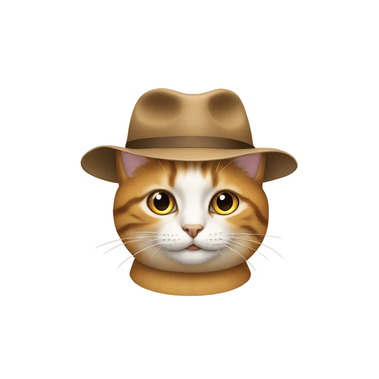 genmoji: a hat with a cat