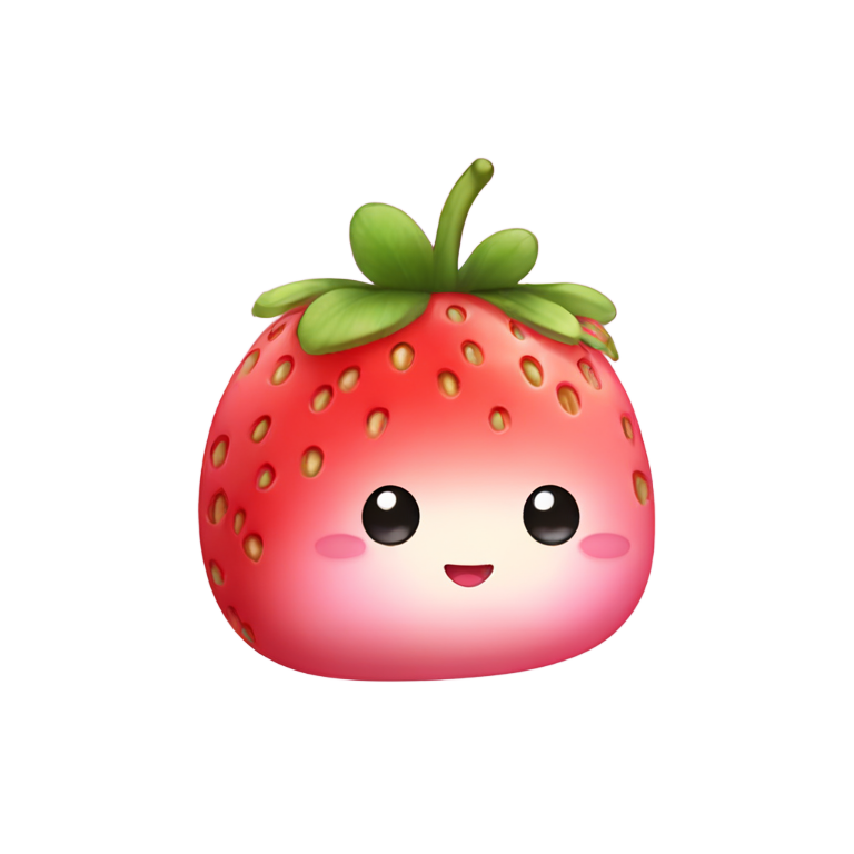genmoji: Kawaii strawberry mochi