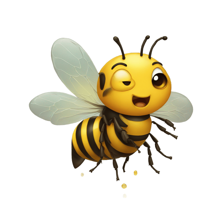 genmoji: bee spitting