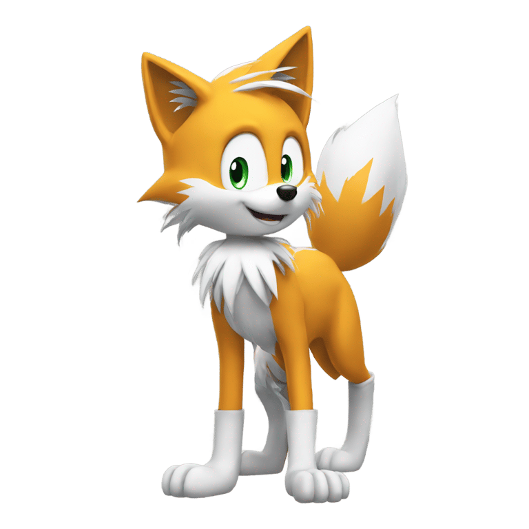 genmoji: Tails the fox and sonic fusion