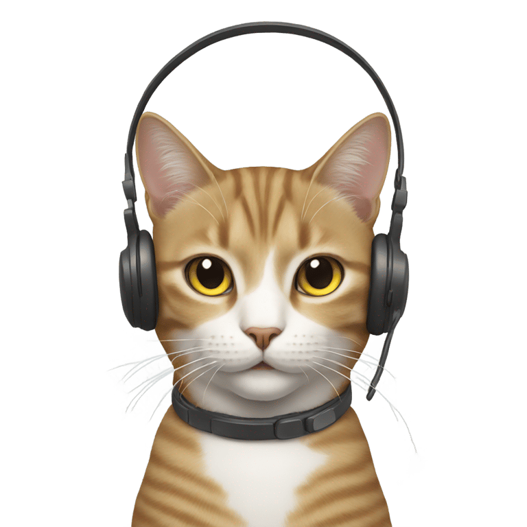 genmoji : Chat avec un casque