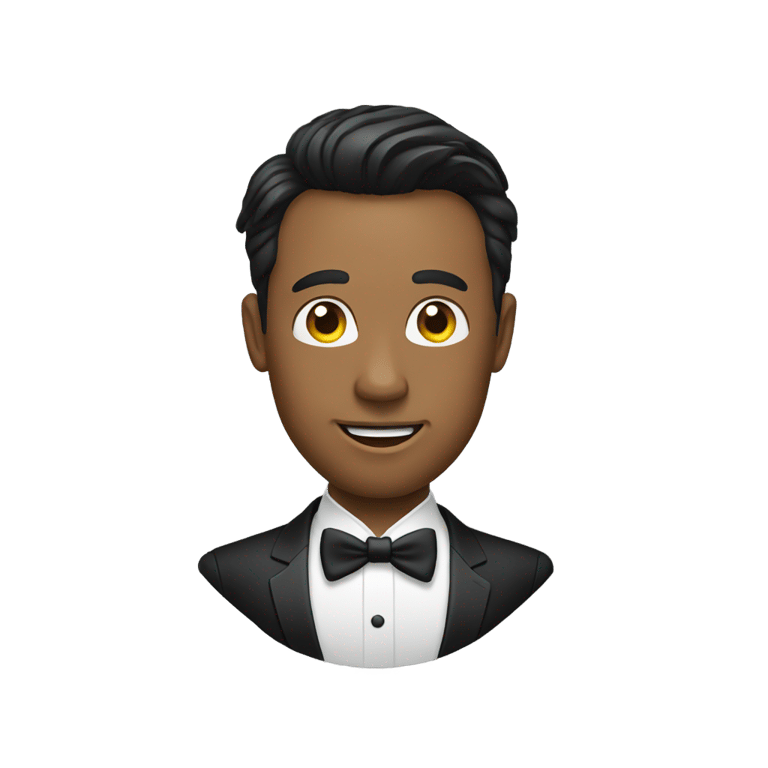 genmoji : Homme en smoking, photo de profil YouTube