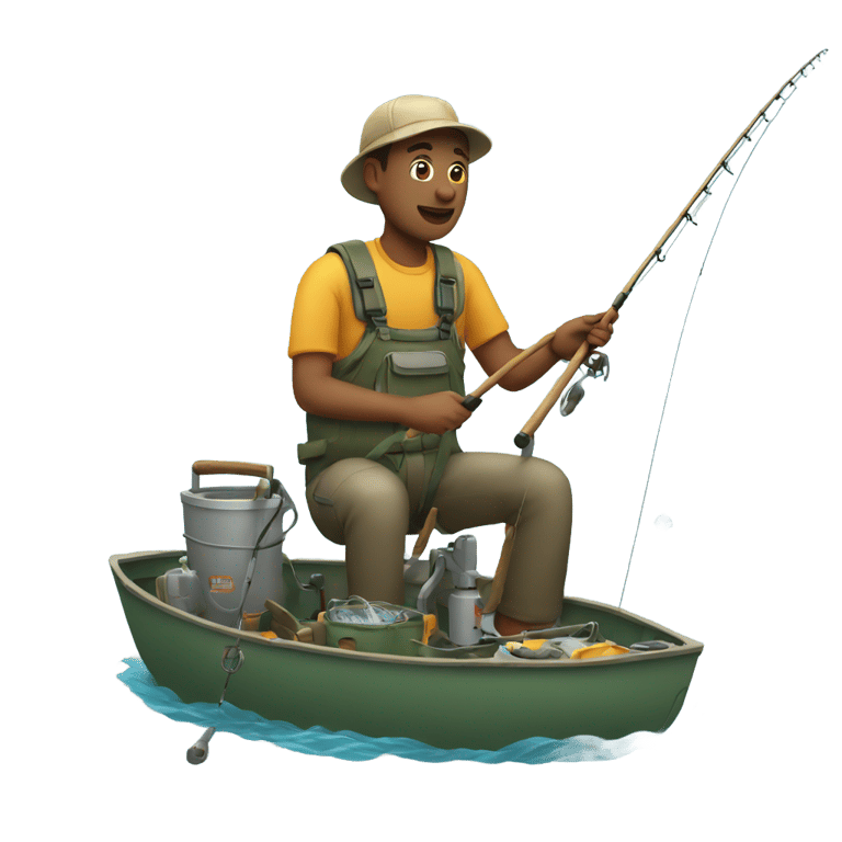 genmoji: Person fishing