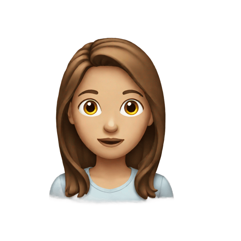 genmoji: Girl with brown hair