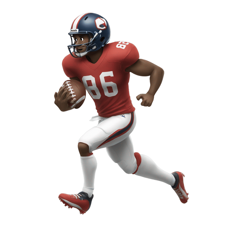 genmoji: A football player kicks a football