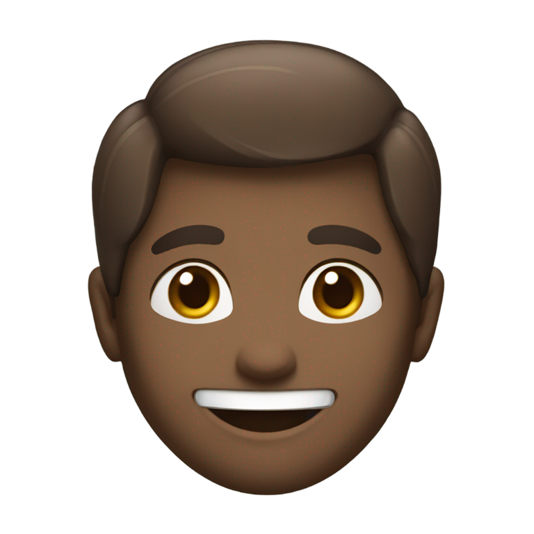 genmoji: Tête brune avec un sourire