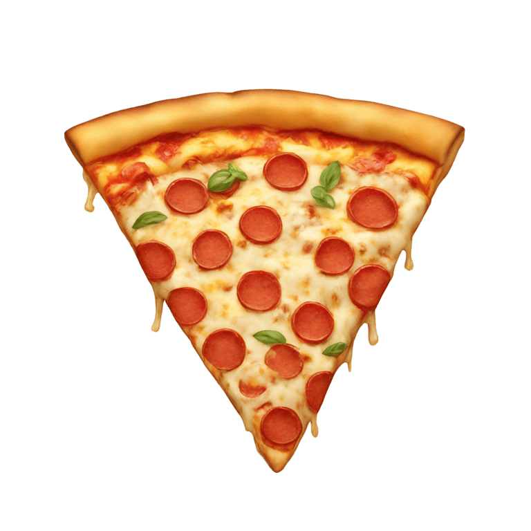 genmoji: Pizza with face