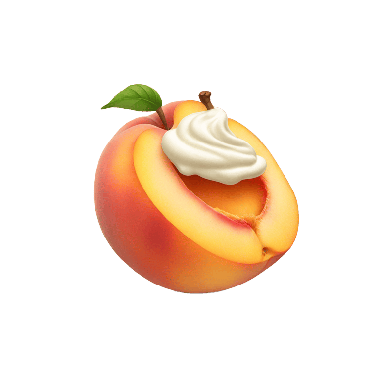 genmoji: peach with cream