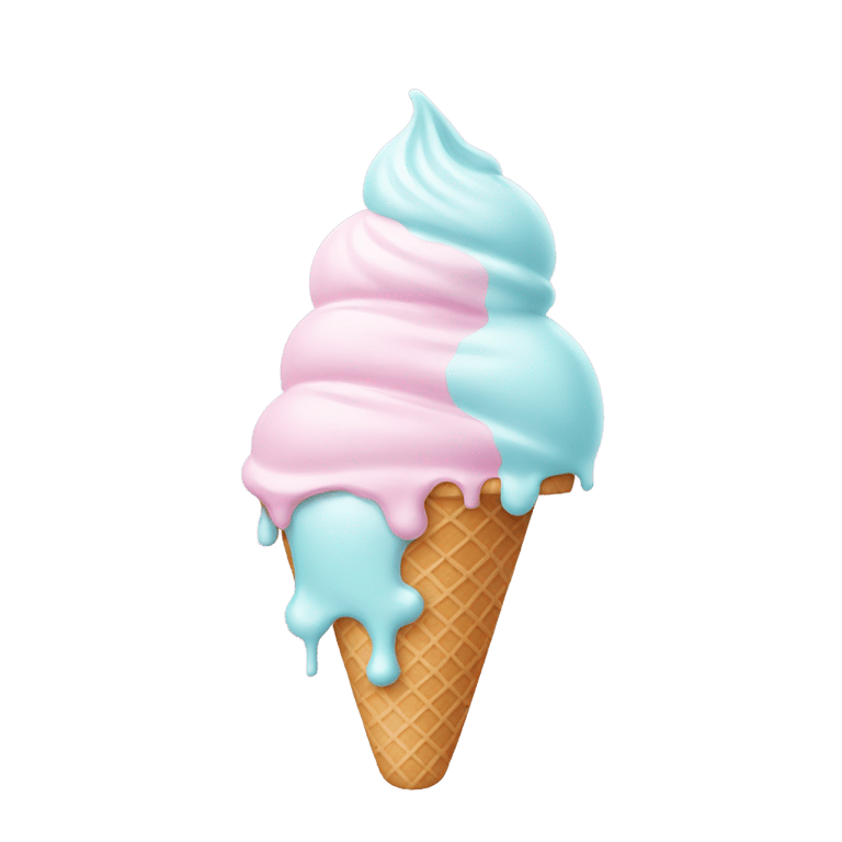 genmoji: Ice cream in pastel colors