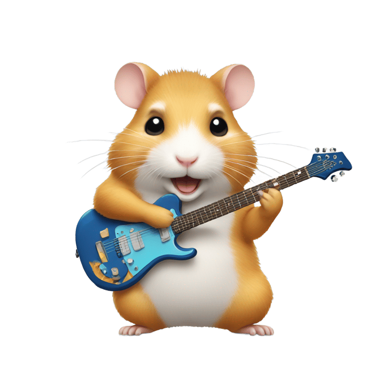 genmoji: Hamster playing electric guitar