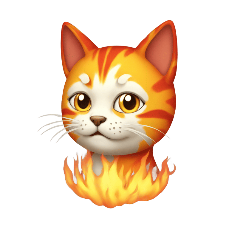 genmoji: Fire cat