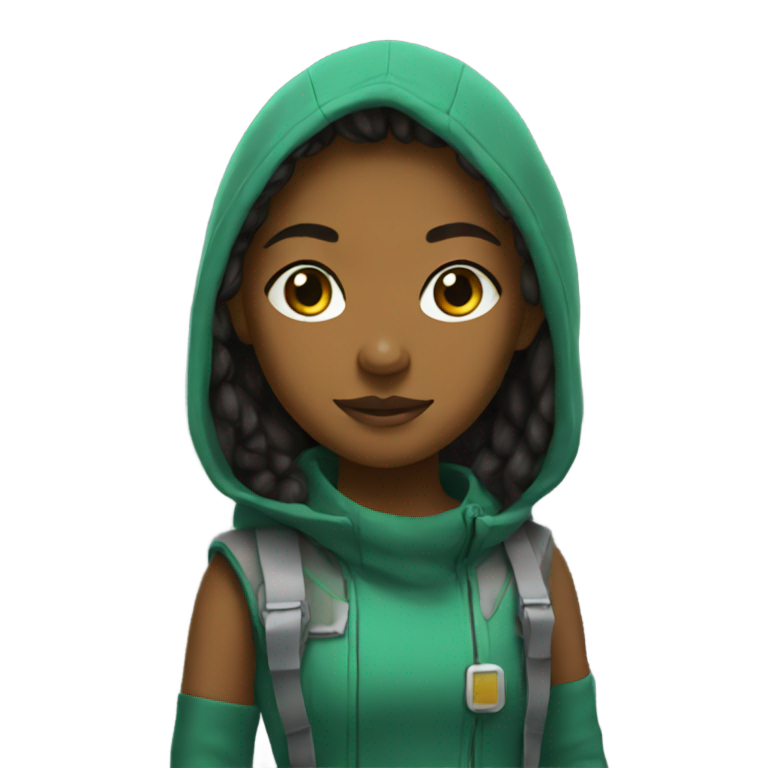 genmoji: Girl inspired by the 'Squid Game'