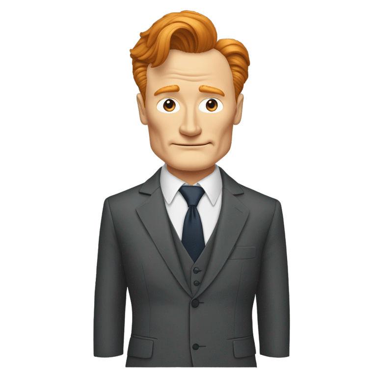 genmoji: conan o’brien no suit with tie