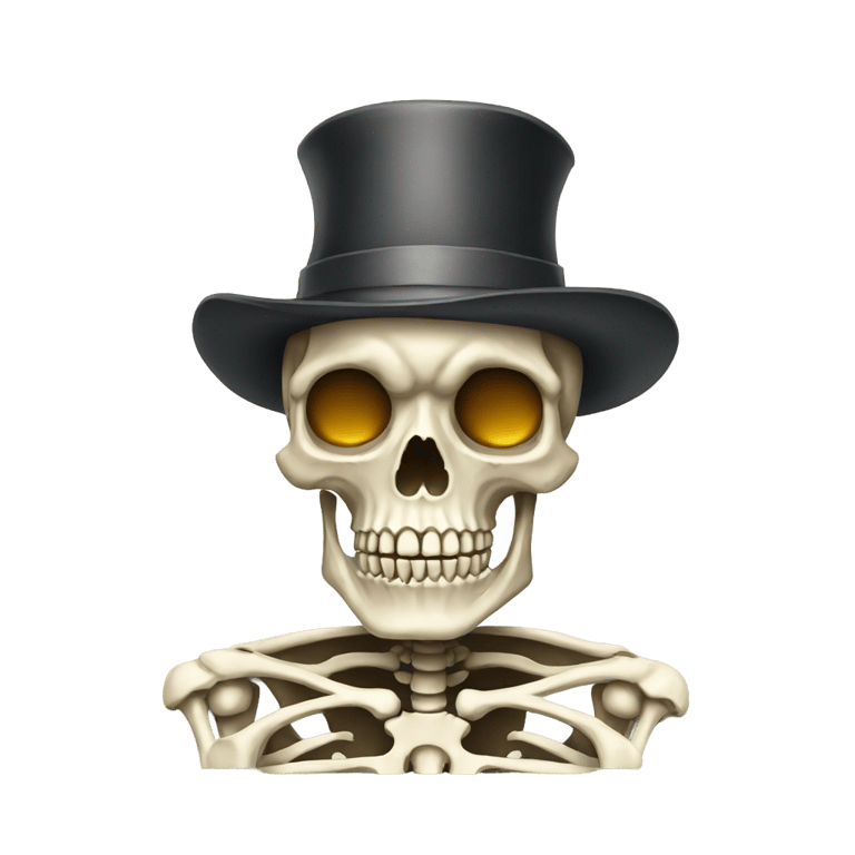 genmoji: Skeleton with hat