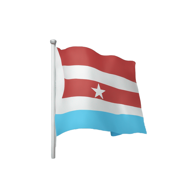 genmoji: Puerto rico flag but with light blue color