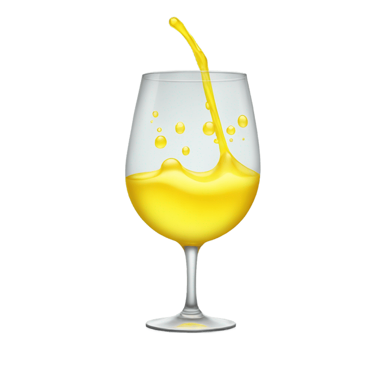 genmoji: Glass with clean yellow liquid