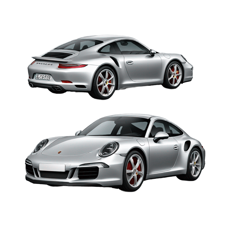 genmoji: Porsche 911 991.2 silver