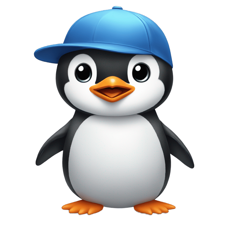 genmoji：Baby Penguin with a baseball cap