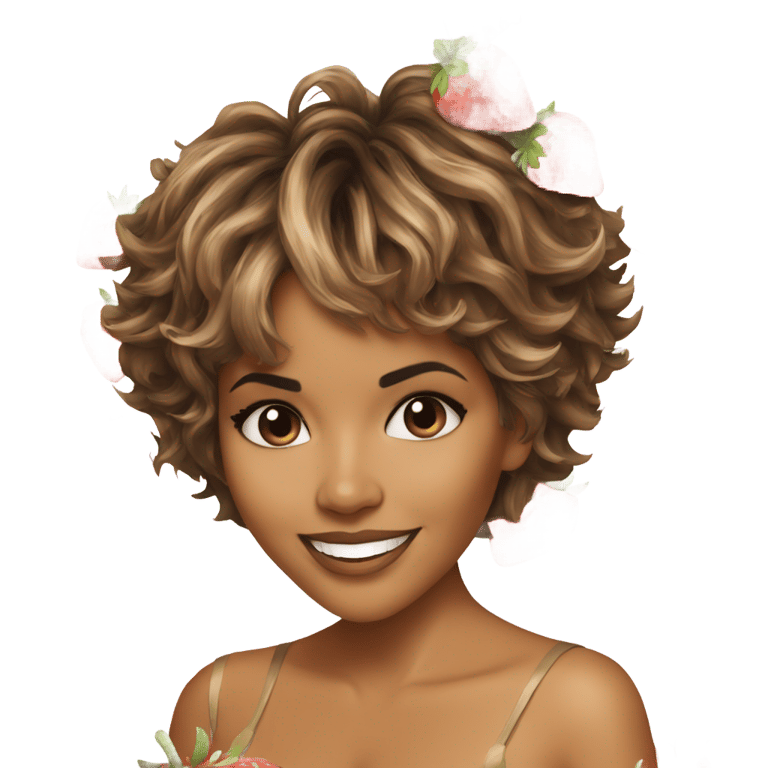 genmoji: halle berry strawberry