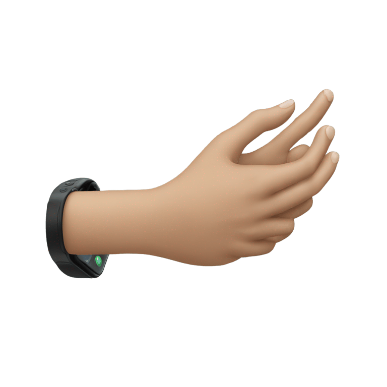 genmoji: One hand keeping an IPhone