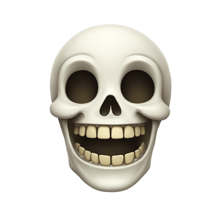 genmoji: a smiling skeleton