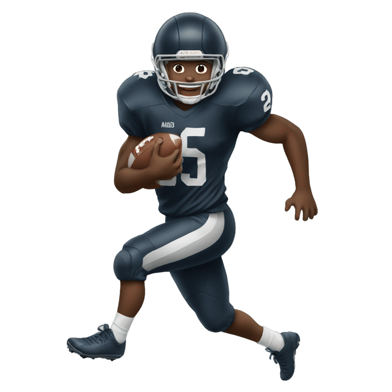 genmoji: A black kid playing football running back