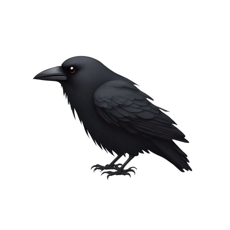 genmoji: A sad crow