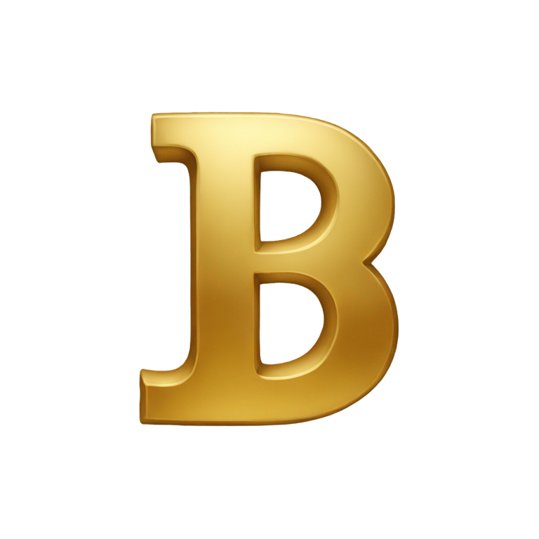 genmoji: bold golden letter 'B'