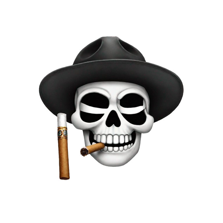 genmoji: caveira com cigarro