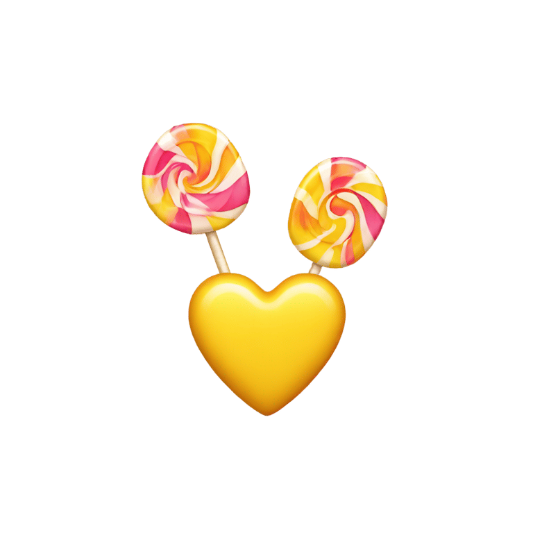 genmoji: AN YELLOW HEART-SHAPED CANDY