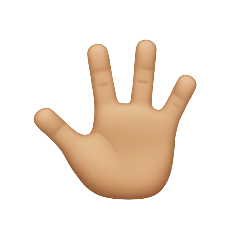 絵文字：三本指を立てる