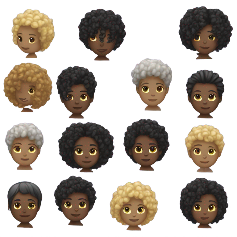 genmoji : Une personne non-binaire noire aux cheveux de blanc