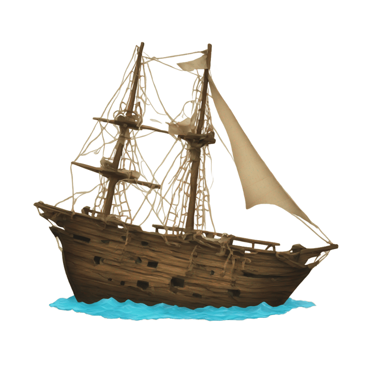 genmoji: sail ship wreck