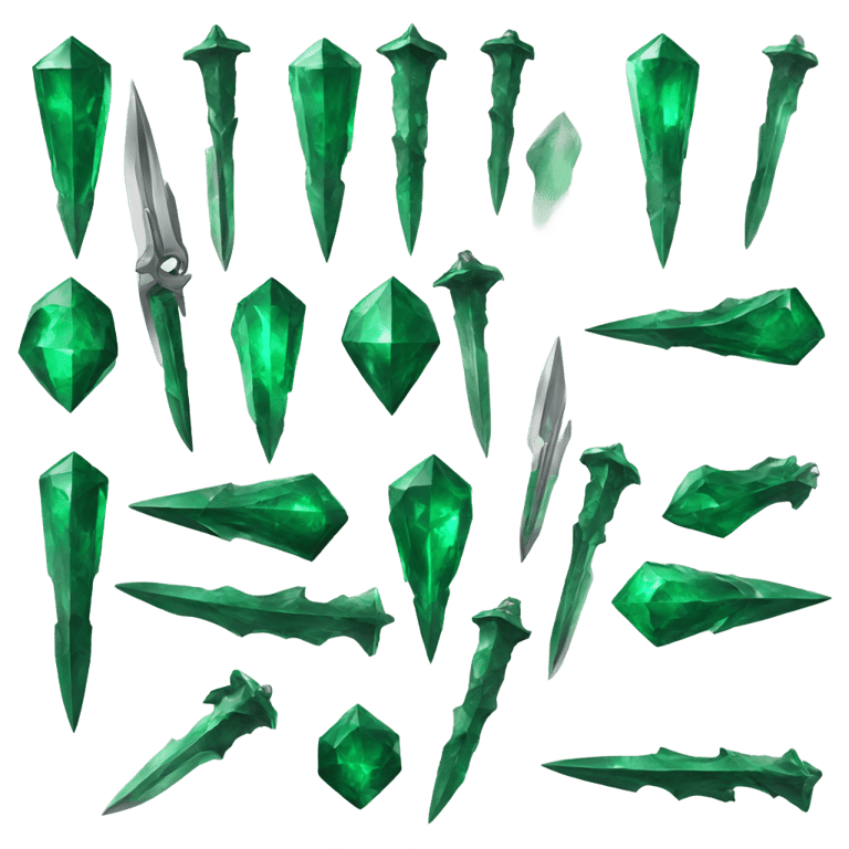 genmoji: Emerald daggers