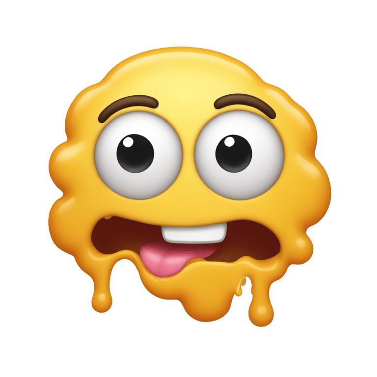 genmoji: Silly melting wiggly face