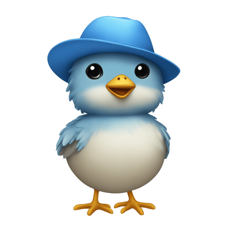 genmoji: Blue chick with hat