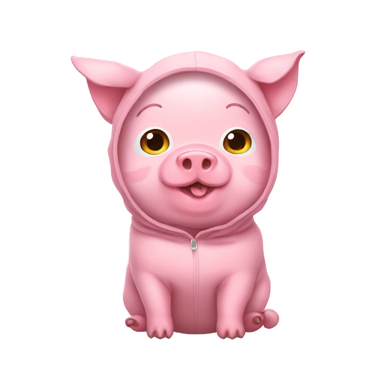 genmoji: Pig in cat cat costume