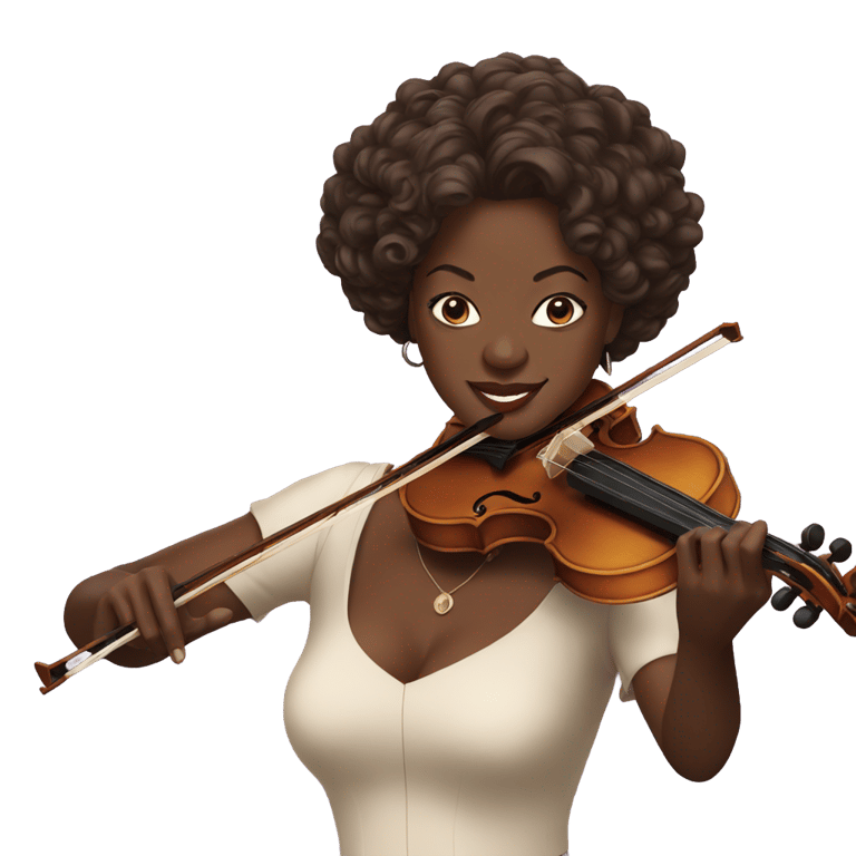 genmoji: viola davis playing the violin