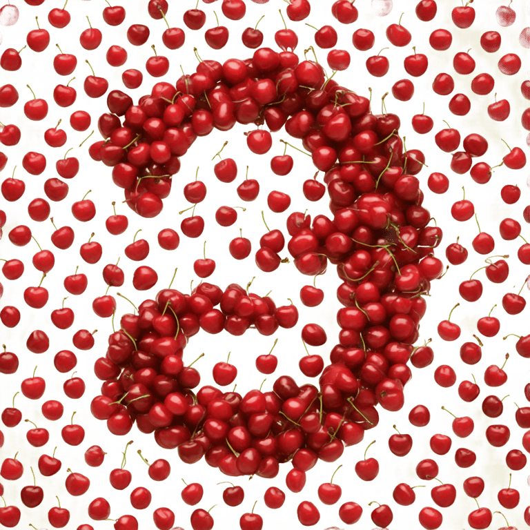 genmoji: Letter c made out of cherries