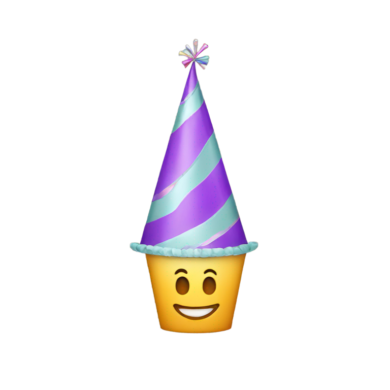 genmoji : Un chapeau d'anniversaire