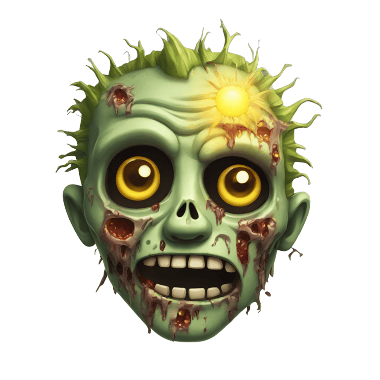 genmoji : Zombie en décomposition sous le soleil