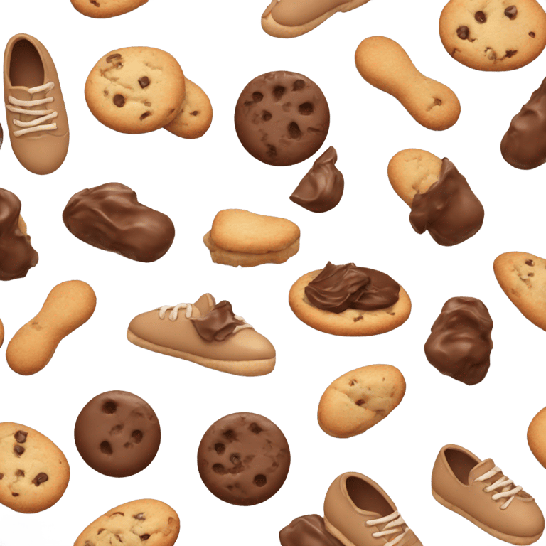 絵文字：Cookie, ballet shoe, chocolate