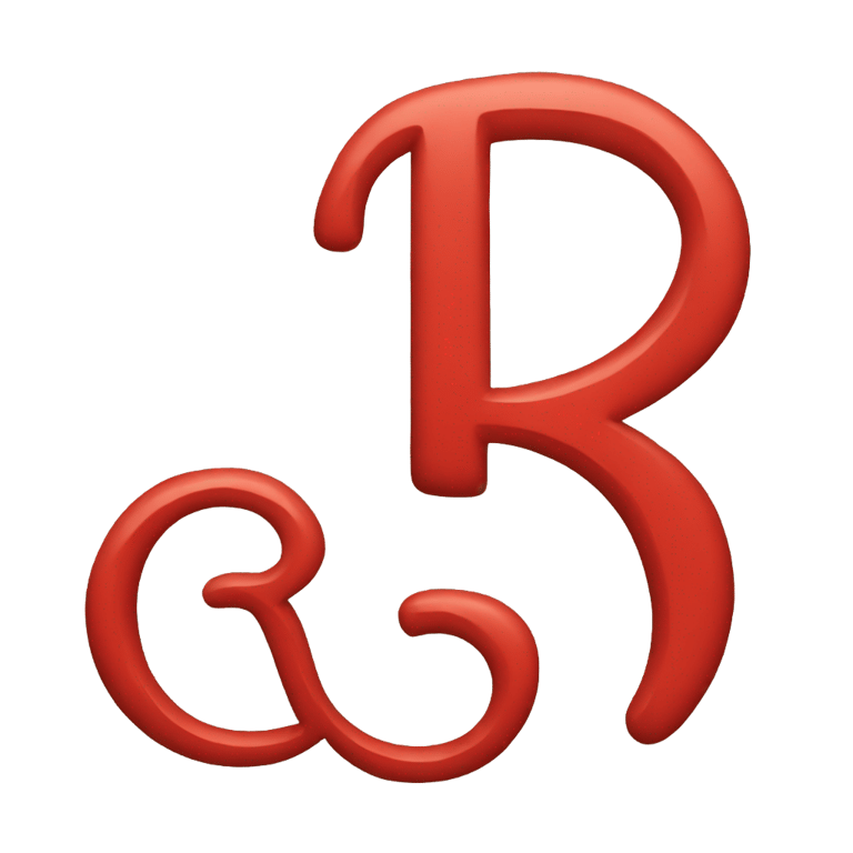 genmoji: Red letter r