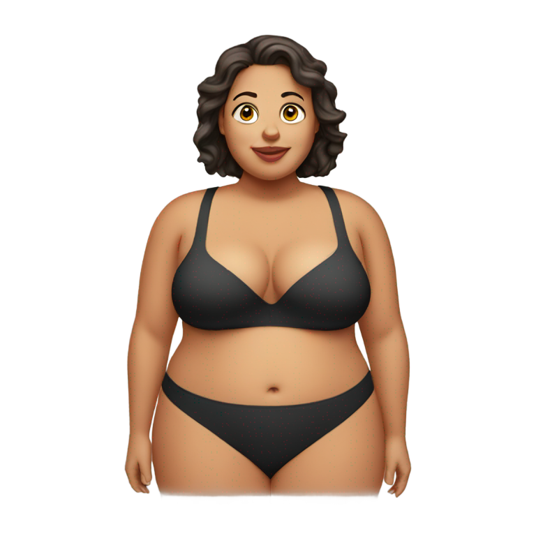 genmoji: Super fat woman with hanging boobs