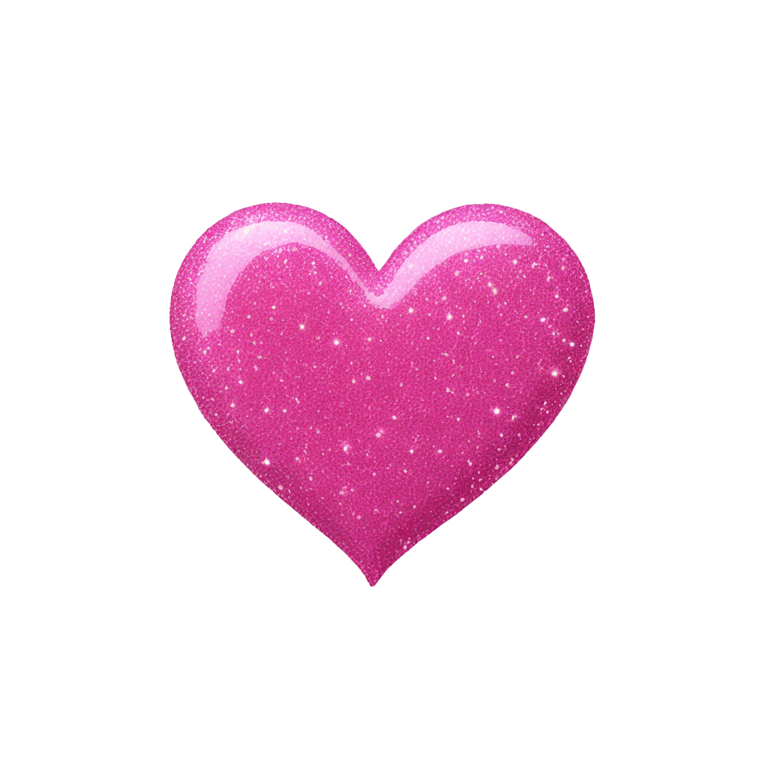 genmoji: pink glitter heart