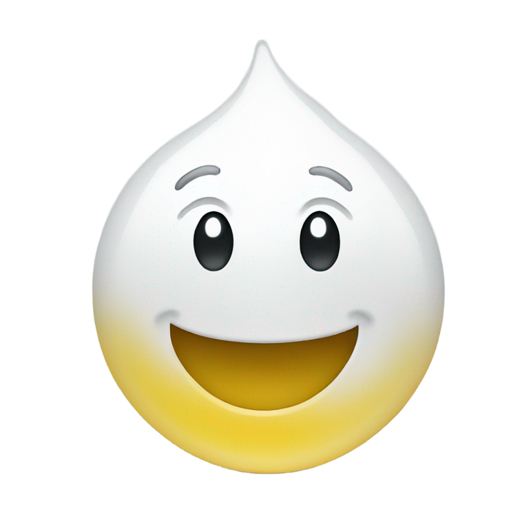 genmoji：微笑的白色液体