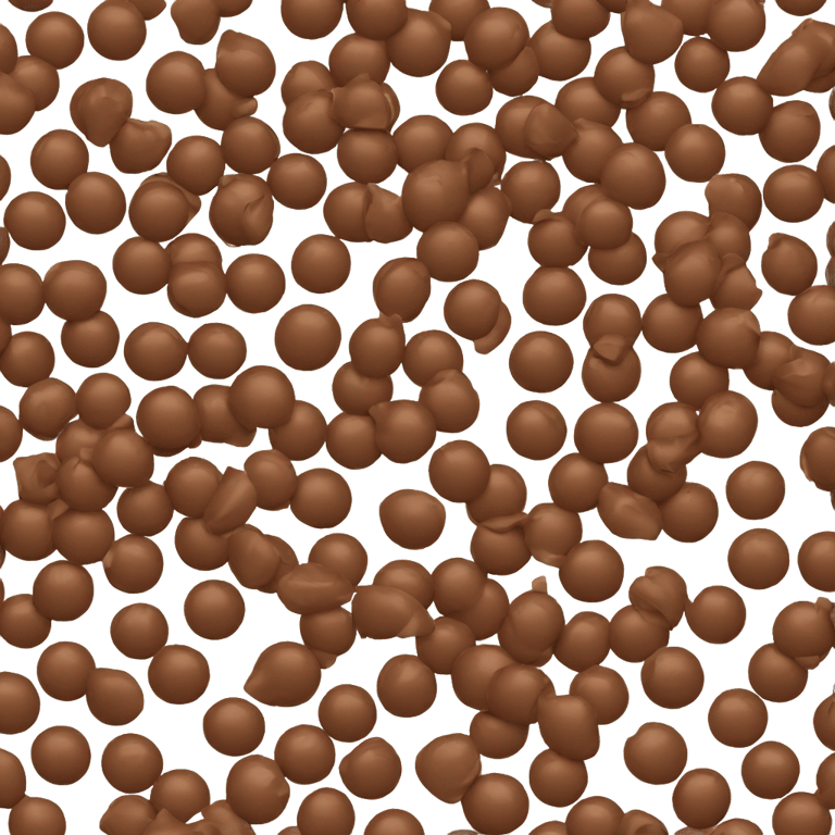 genmoji: Chocolate ball with sprinkles on top.